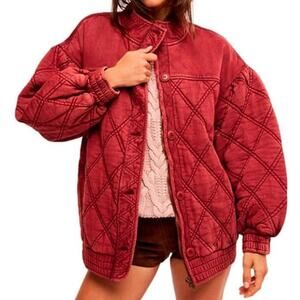 Free People Women's Port Juno Quilted Long Sleeve Jacket Size Small NEW